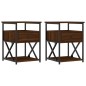 vidaXL Nachttische 2 Stk. Braun Eichen-Optik 40x42x55 cm Holzwerkstoff vidaXL Nachttische 2 Stk. Braun Eichen-Optik 40x42x55 cm Holzwerkstoff