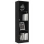 vidaXL Bücherregal 4 Fächer Schwarz 40x24x142 cm Holzwerkstoff vidaXL Bücherregal 4 Fächer Schwarz 40x24x142 cm Holzwerkstoff