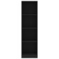 vidaXL Bücherregal 4 Fächer Schwarz 40x24x142 cm Holzwerkstoff vidaXL Bücherregal 4 Fächer Schwarz 40x24x142 cm Holzwerkstoff