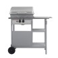 Gasgrill mit Beistelltisch auf 3 Ebenen Silbern Gasgrill mit Beistelltisch auf 3 Ebenen Silbern