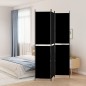 vidaXL 3-tlg. Paravent Schwarz 150x220 cm Stoff vidaXL 3-tlg. Paravent Schwarz 150x220 cm Stoff