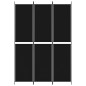 vidaXL 3-tlg. Paravent Schwarz 150x220 cm Stoff vidaXL 3-tlg. Paravent Schwarz 150x220 cm Stoff
