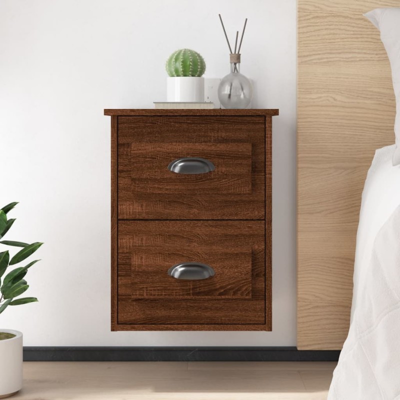 vidaXL Wand-Nachttische 2 Stk. Braun Eichen-Optik 41,5x36x53 cm vidaXL Wand-Nachttische 2 Stk. Braun Eichen-Optik 41,5x36x53 cm