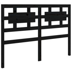 vidaXL Kopfteil Schwarz 125,5x4x100 cm Massivholz Kiefer