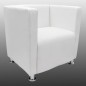 vidaXL Clubsessel Weiß Kunstleder vidaXL Clubsessel Weiß Kunstleder