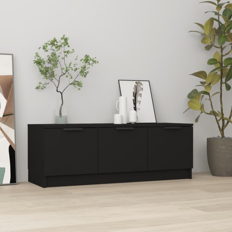 vidaXL TV-Schrank Schwarz 102x35x36,5 cm Holzwerkstoff vidaXL TV-Schrank Schwarz 102x35x36,5 cm Holzwerkstoff