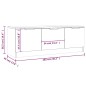 vidaXL TV-Schrank Schwarz 102x35x36,5 cm Holzwerkstoff vidaXL TV-Schrank Schwarz 102x35x36,5 cm Holzwerkstoff