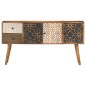 vidaXL Sideboard mit Druckmuster 130×30×70 cm Massivholz Mango vidaXL Sideboard mit Druckmuster 130×30×70 cm Massivholz Mango