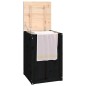 vidaXL Wäschetruhe Schwarz 44x44x66 cm Massivholz Kiefer vidaXL Wäschetruhe Schwarz 44x44x66 cm Massivholz Kiefer