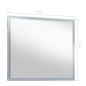 vidaXL Badezimmer-Wandspiegel mit LEDs 60x50 cm vidaXL Badezimmer-Wandspiegel mit LEDs 60x50 cm