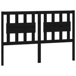 vidaXL Kopfteil Schwarz 125,5x4x100 cm Massivholz Kiefer