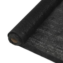 vidaXL Sichtschutznetz HDPE 1x50 m Schwarz 150 g/m²