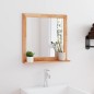 vidaXL Wandspiegel 55x55 cm Massivholz Nussbaum vidaXL Wandspiegel 55x55 cm Massivholz Nussbaum