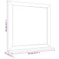 vidaXL Wandspiegel 55x55 cm Massivholz Nussbaum vidaXL Wandspiegel 55x55 cm Massivholz Nussbaum