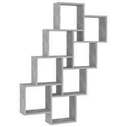 vidaXL Würfelregal Betongrau 90x15x119 cm Holzwerkstoff