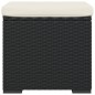 vidaXL Hocker mit Kissen 2 Stk. Schwarz 40x30x40 cm Poly Rattan vidaXL Hocker mit Kissen 2 Stk. Schwarz 40x30x40 cm Poly Rattan