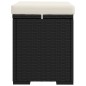 vidaXL Hocker mit Kissen 2 Stk. Schwarz 40x30x40 cm Poly Rattan vidaXL Hocker mit Kissen 2 Stk. Schwarz 40x30x40 cm Poly Rattan