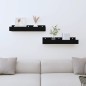 vidaXL Wandregale 2 Stk. Schwarz 50x12x9 cm Massivholz Kiefer vidaXL Wandregale 2 Stk. Schwarz 50x12x9 cm Massivholz Kiefer