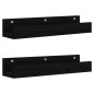 vidaXL Wandregale 2 Stk. Schwarz 50x12x9 cm Massivholz Kiefer vidaXL Wandregale 2 Stk. Schwarz 50x12x9 cm Massivholz Kiefer