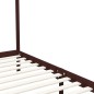 vidaXL Himmelbett-Gestell Dunkelbraun Massivholz Kiefer 180 x 200 cm vidaXL Himmelbett-Gestell Dunkelbraun Massivholz Kiefer 180 x 200 cm