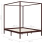 vidaXL Himmelbett-Gestell Dunkelbraun Massivholz Kiefer 180 x 200 cm vidaXL Himmelbett-Gestell Dunkelbraun Massivholz Kiefer 180 x 200 cm