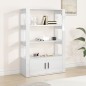 vidaXL Sideboard Hochglanz-Weiß 80x30x119,5 cm Holzwerkstoff vidaXL Sideboard Hochglanz-Weiß 80x30x119,5 cm Holzwerkstoff