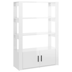 vidaXL Sideboard Hochglanz-Weiß 80x30x119,5 cm Holzwerkstoff