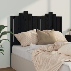 vidaXL Kopfteil Schwarz 126x4x110 cm Massivholz Kiefer