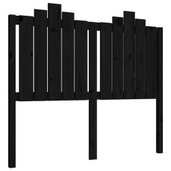 vidaXL Kopfteil Schwarz 126x4x110 cm Massivholz Kiefer