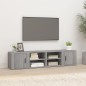 vidaXL TV-Schränke 2 Stk. Grau Sonoma 80x31,5x36 cm Holzwerkstoff vidaXL TV-Schränke 2 Stk. Grau Sonoma 80x31,5x36 cm Holzwerkstoff