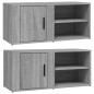 vidaXL TV-Schränke 2 Stk. Grau Sonoma 80x31,5x36 cm Holzwerkstoff vidaXL TV-Schränke 2 Stk. Grau Sonoma 80x31,5x36 cm Holzwerkstoff