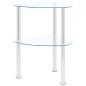 vidaXL Beistelltisch mit 2 Ablagen Transparent 38x38x50 cm Hartglas vidaXL Beistelltisch mit 2 Ablagen Transparent 38x38x50 cm Hartglas