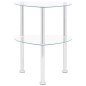 vidaXL Beistelltisch mit 2 Ablagen Transparent 38x38x50 cm Hartglas vidaXL Beistelltisch mit 2 Ablagen Transparent 38x38x50 cm Hartglas