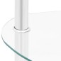 vidaXL Beistelltisch mit 2 Ablagen Transparent 38x38x50 cm Hartglas vidaXL Beistelltisch mit 2 Ablagen Transparent 38x38x50 cm Hartglas
