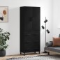 Highboard Schwarz 69,5x34x180 cm Holzwerkstoff Highboard Schwarz 69,5x34x180 cm Holzwerkstoff