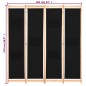 vidaXL 4-teiliger Raumteiler Schwarz 160 x 170 x 4 cm Stoff