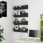 vidaXL Wandregale 4 Stk. Grau 80x11,5x18 cm Holzwerkstoff vidaXL Wandregale 4 Stk. Grau 80x11,5x18 cm Holzwerkstoff