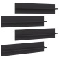 vidaXL Wandregale 4 Stk. Grau 80x11,5x18 cm Holzwerkstoff vidaXL Wandregale 4 Stk. Grau 80x11,5x18 cm Holzwerkstoff