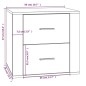vidaXL Nachttisch Grau Sonoma 50x39x47 cm vidaXL Nachttisch Grau Sonoma 50x39x47 cm