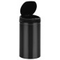 vidaXL Automatischer Sensor-Mülleimer 50 L Kohlenstoffstahl Schwarz vidaXL Automatischer Sensor-Mülleimer 50 L Kohlenstoffstahl Schwarz