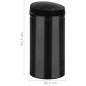 vidaXL Automatischer Sensor-Mülleimer 50 L Kohlenstoffstahl Schwarz vidaXL Automatischer Sensor-Mülleimer 50 L Kohlenstoffstahl Schwarz