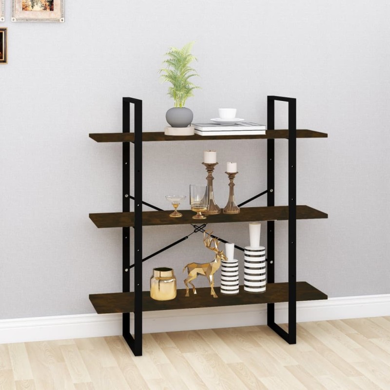 vidaXL Bücherregal Räuchereiche 100x30x105 cm Holzwerkstoff vidaXL Bücherregal Räuchereiche 100x30x105 cm Holzwerkstoff
