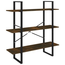 vidaXL Bücherregal Räuchereiche 100x30x105 cm Holzwerkstoff