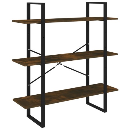 vidaXL Bücherregal Räuchereiche 100x30x105 cm Holzwerkstoff
