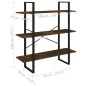 vidaXL Bücherregal Räuchereiche 100x30x105 cm Holzwerkstoff vidaXL Bücherregal Räuchereiche 100x30x105 cm Holzwerkstoff
