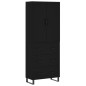 Highboard Schwarz 69,5x34x180 cm Holzwerkstoff Highboard Schwarz 69,5x34x180 cm Holzwerkstoff