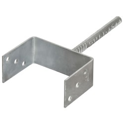 vidaXL Pfostenträger 6 Stk. Silbern 14×6×30 cm Verzinkter Stahl