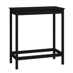 vidaXL Bartisch Schwarz 100x50x110 cm Massivholz Kiefer