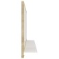 vidaXL Badspiegel Weiß und Sonoma-Eiche 80x10,5x37cm Holzwerkstoff vidaXL Badspiegel Weiß und Sonoma-Eiche 80x10,5x37cm Holzwerkstoff