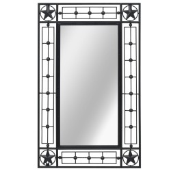 vidaXL Wandspiegel Rechteckig 50 x 80 cm Schwarz